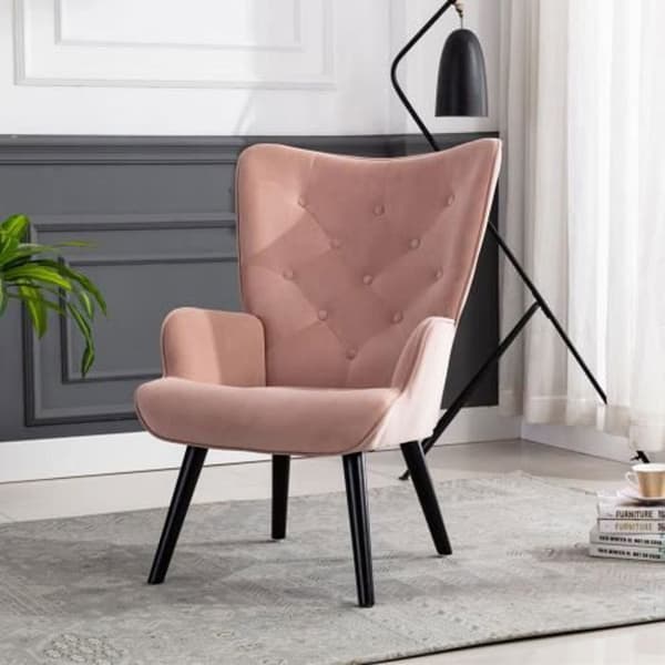 Accentstol, Vardagsrum, Sovrum, Modern Fritidsstol, Rosa