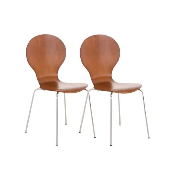CLP Set med 2 robusta DIEGO stapelbara stolar, med träsits, ergonomiskt utformad sits, lätt underhåll, 10 färger tillgängliga...