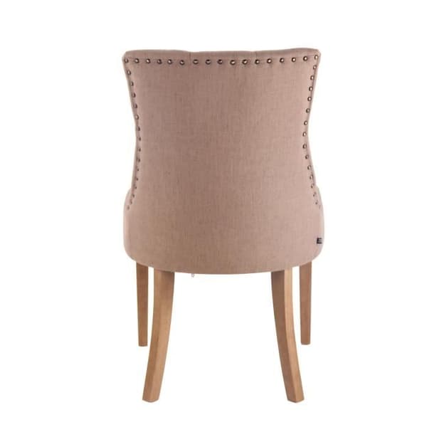 Set med 2 matstolar i Aberdeen-tyg - CLP - Ljus Taupe-antik - Bekväm och elegant