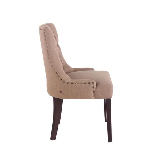 Set med 2 matstolar i Aberdeen-tyg, Taupe-Antique