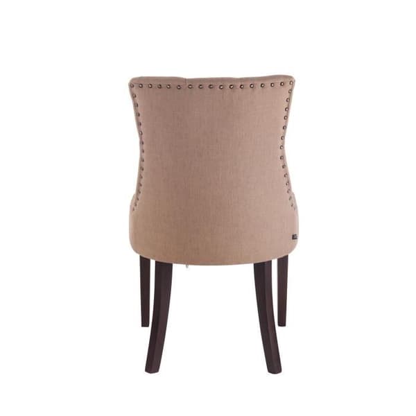 Set med 2 matstolar i Aberdeen-tyg, Taupe-Antique