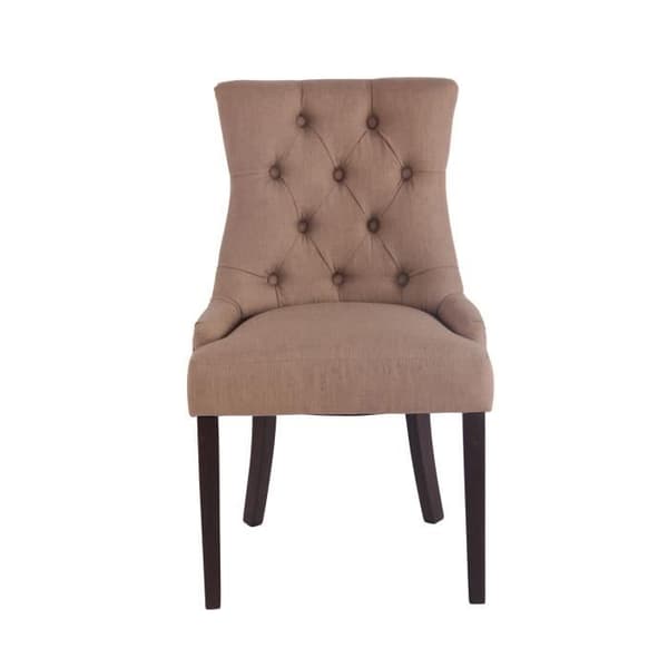 Set med 2 matstolar i Aberdeen-tyg, Taupe-Antique