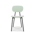 Miniatyrbild 3 av 6: Contemporary Green Chair - KOSMI - LEA Model - Black Metal Ben - Resin and Metal
