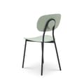 Miniatyrbild 5 av 6: Contemporary Green Chair - KOSMI - LEA Model - Black Metal Ben - Resin and Metal
