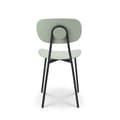 Miniatyrbild 6 av 6: Contemporary Green Chair - KOSMI - LEA Model - Black Metal Ben - Resin and Metal