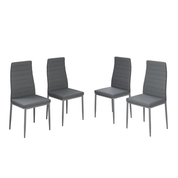 Vicco Stor matstol, Grå, 42,5 x 48 cm Set om 4