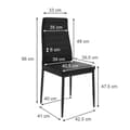 Miniatyrbild 3 av 6: Vicco stor matstol, svart, 42,5 x 48 cm Set om 4
