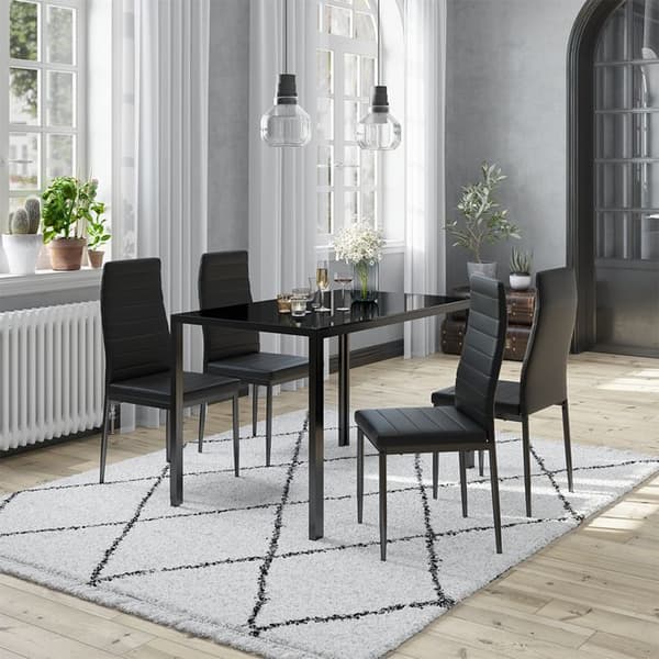 Vicco stor matstol, svart, 42,5 x 48 cm Set om 4