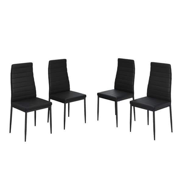 Vicco stor matstol, svart, 42,5 x 48 cm Set om 4