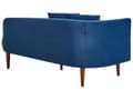 Miniatyrbild 5 av 11: Schäslong Marinblå Sammet Polyester Klädsel Vänster Mörka Träben Kuddar Modern Design Vardagsrumsmöbler