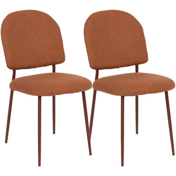 Set med 2 stolar i vintagestil "Loft" & metallben Matchande färg - Amber