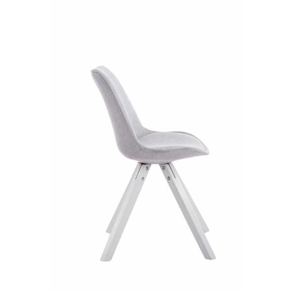 Toulouse tygstol - CLP - Modern design - Bekväm och tålig - Grå-Vit