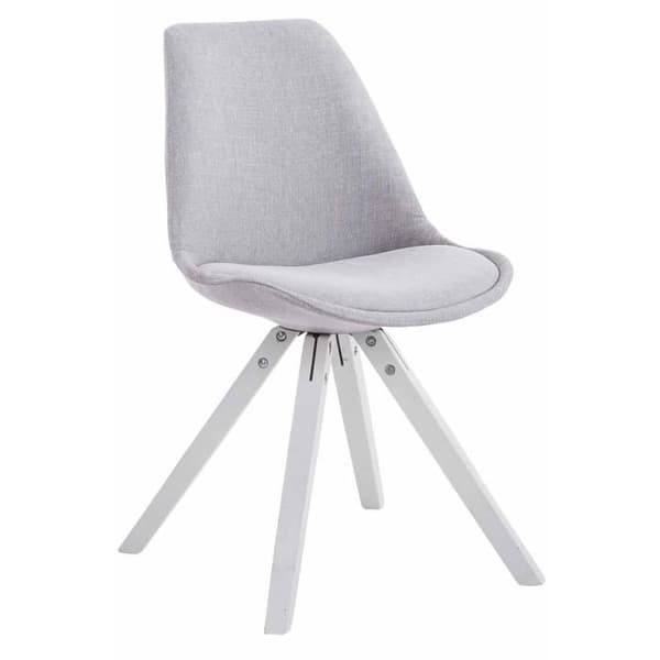 Toulouse tygstol - CLP - Modern design - Bekväm och tålig - Grå-Vit