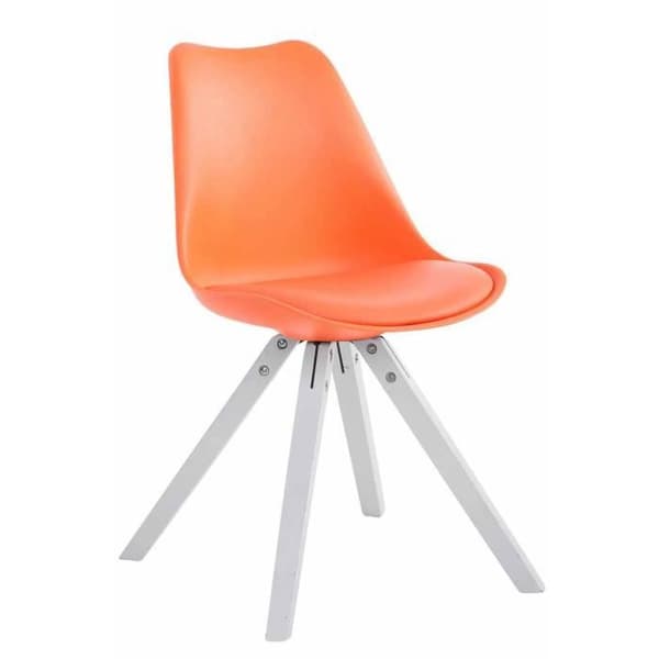Toulouse stol i konstläder - CLP - Modern design - Interiör - Orange-Vit