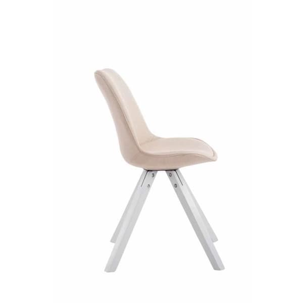 Toulouse tygstol - CLP - Modern design - Vit - 1 sits
