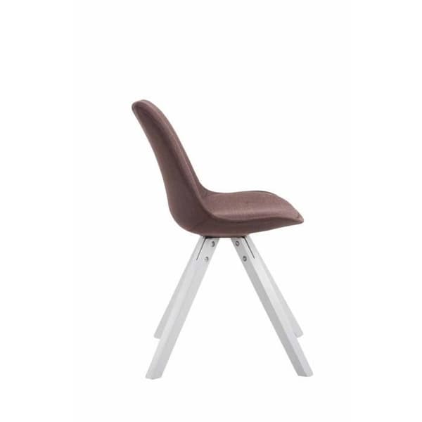 Toulouse tygstol - CLP - Modern design - Bekväm och tålig - Brun-Vit
