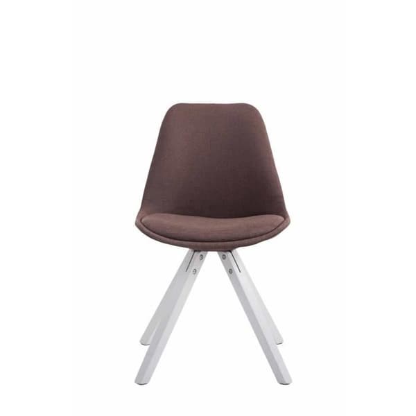 Toulouse tygstol - CLP - Modern design - Bekväm och tålig - Brun-Vit