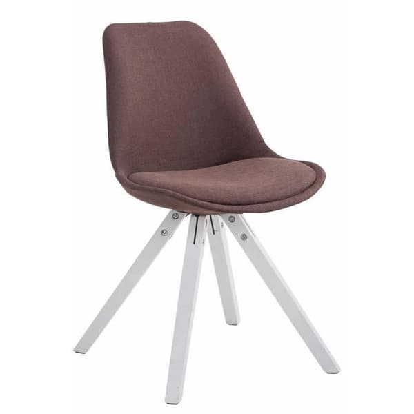 Toulouse tygstol - CLP - Modern design - Bekväm och tålig - Brun-Vit
