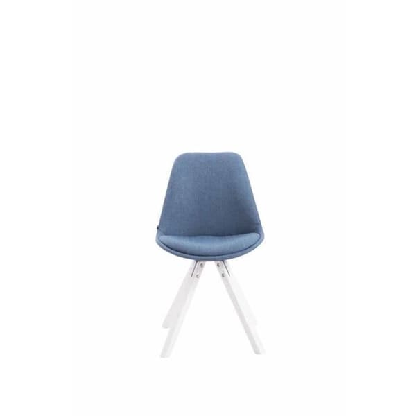 Toulouse tygstol - CLP - Modern design - Bekväm och tålig - Blå-Vit