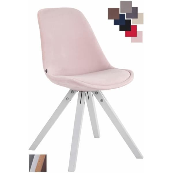 Stol - CLP - Toulouse - Klädd i sammet - Skandinavisk stil - Ergonomisk - Rosa