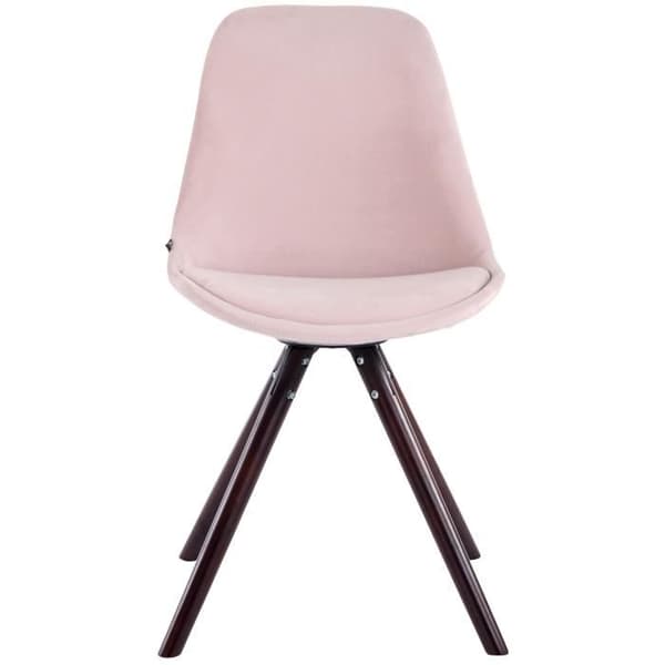 Stol - CLP - Toulouse - Sammet - Rosa - Rund bas