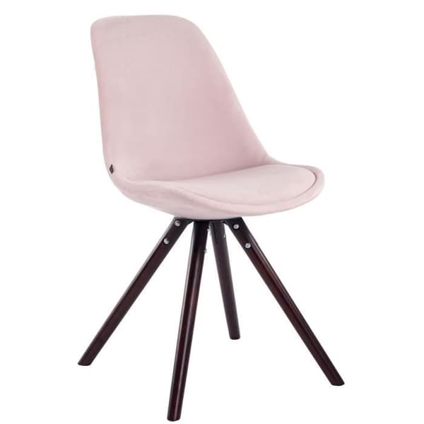 Stol - CLP - Toulouse - Sammet - Rosa - Rund bas