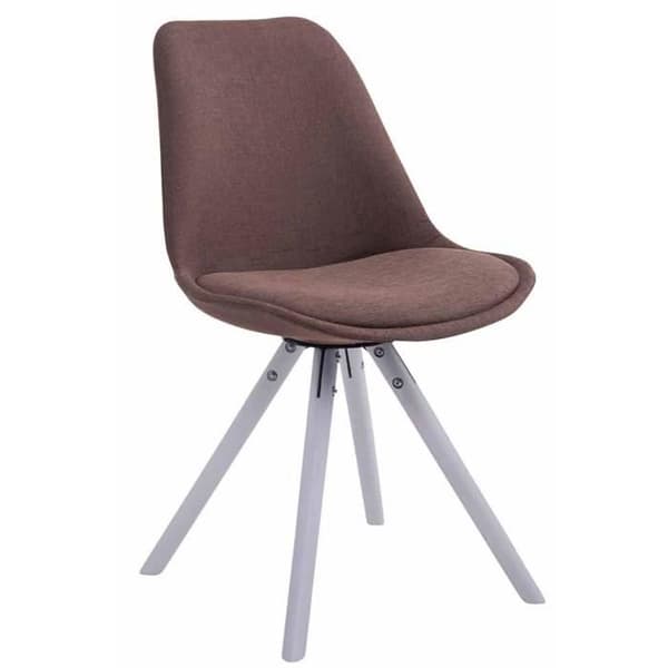 Toulouse stolstyg runda ben - Brun-Vit - CLP - Modernt - Design - Matsal