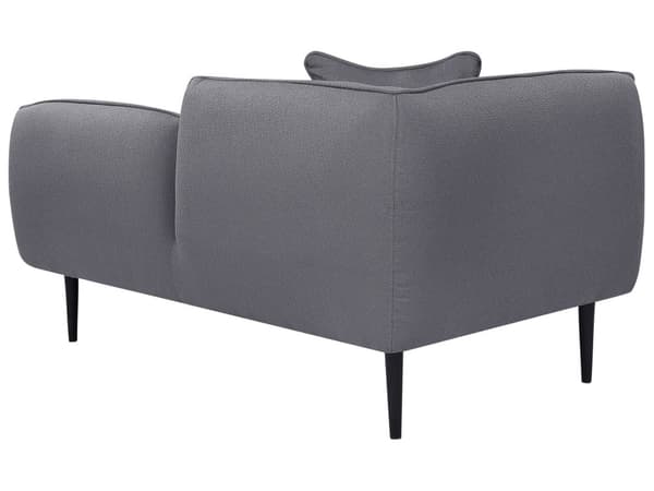 Chaiselong Grå Boucle Daybed med Ryglæn Gæsteseng Multifunktionel Chaise Venstrevendt Sofa Moderne til Stuen