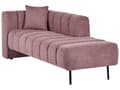 Miniatyrbillede 4 af 11: Chaiselong Lyserød Polyester Daybed med Ryglæn Gæsteseng Multifunktionel Chaise Venstrevendt Sofa Moderne til Stuen