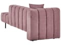 Miniatyrbillede 5 af 11: Chaiselong Lyserød Polyester Daybed med Ryglæn Gæsteseng Multifunktionel Chaise Venstrevendt Sofa Moderne til Stuen