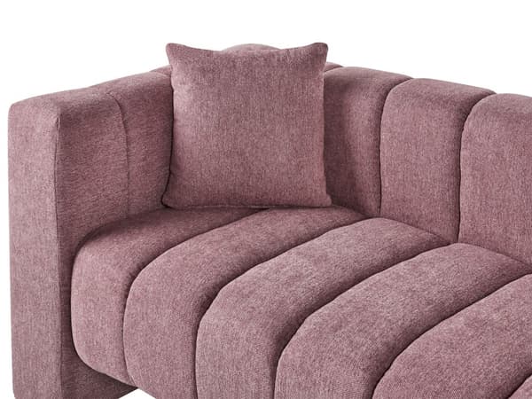 Chaiselong Lyserød Polyester Daybed med Ryglæn Gæsteseng Multifunktionel Chaise Venstrevendt Sofa Moderne til Stuen