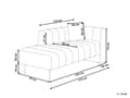 Miniatyrbillede 3 af 11: Chaiselong Brun Polyester Daybed med Ryglæn Gæsteseng Multifunktionel Chaise Højrevendt Sofa Moderne til Stuen