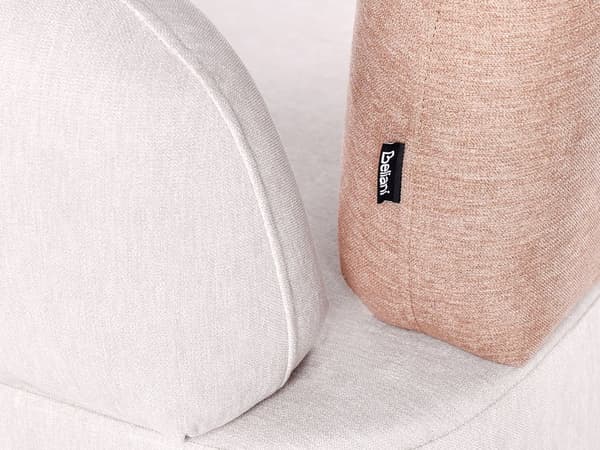 Chaiselong Hvid og Brun Velour Venstrevendt Enkelt Chaiselong Minimalistisk Design
