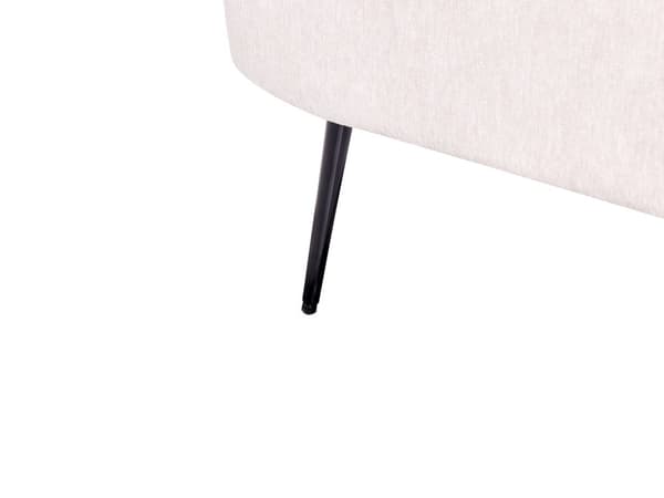 Chaiselong Hvid og Brun Velour Venstrevendt Enkelt Chaiselong Minimalistisk Design