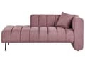 Miniatyrbild 1 av 11: Schäslong Höger Rosa Tygklädsel Svarta Ben Sittdyna Bolsterdyna Modern Glam Design