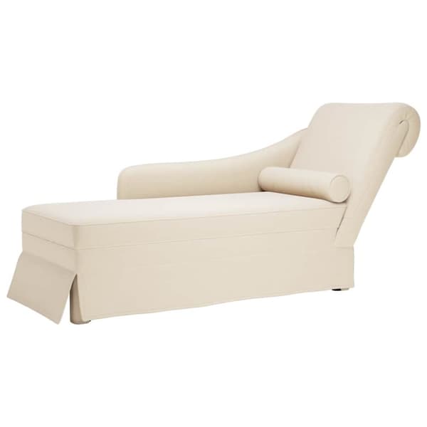 Schäslong med bolster och höger armstöd linne