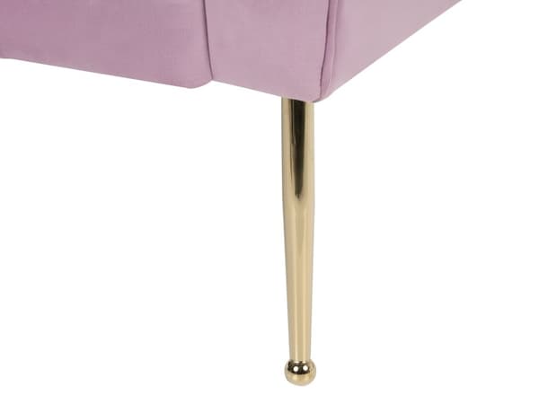 Chaiselong Lys Violet Velour Guld Metalben Quiltet Tuftet Polstring Vendbar Daybed Sofa Stue Inspiration Retro Moderne Tilbehør Glamour