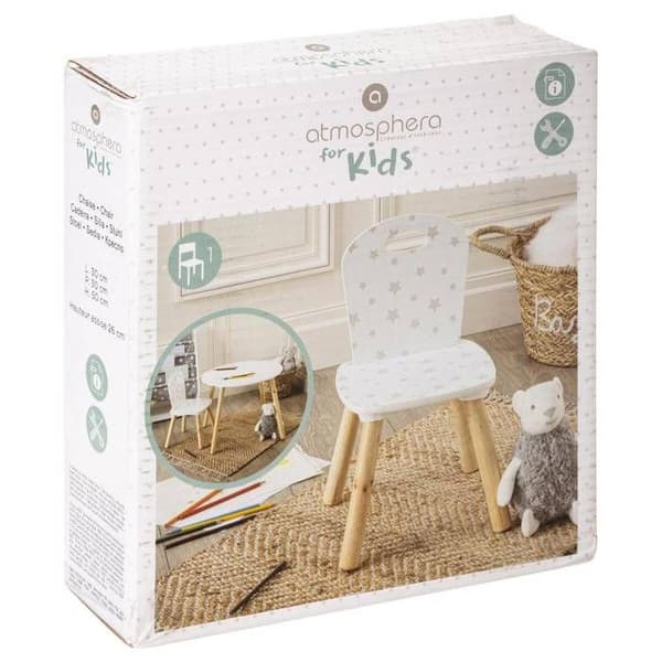 DOUCEUR barnstol - Vit - L 32 x D 31,5 x H 50 cm