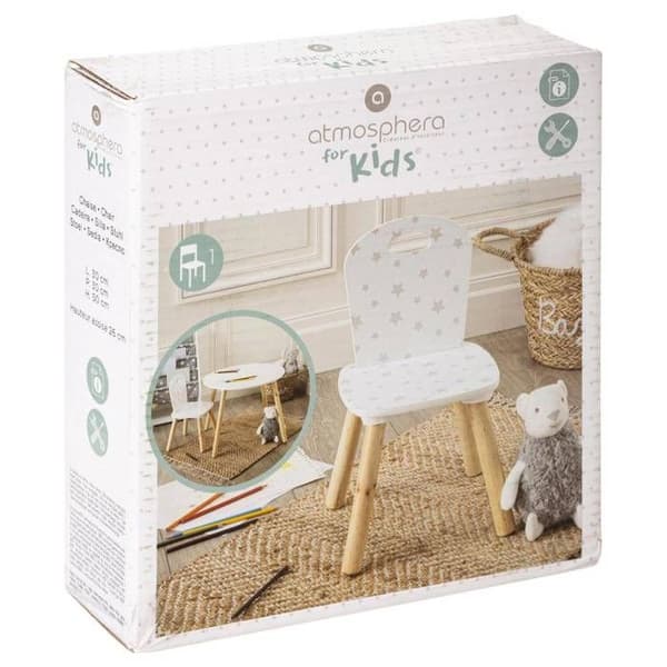DOUCEUR barnstol - Vit - L 32 x D 31,5 x H 50 cm