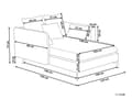 Miniatyrbild 3 av 11: Schäslong Grön Tyg Klädsel Armstöd Kudde Ryggstöd Modern Design Symmetriskt Vardagsrum
