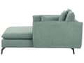 Miniatyrbild 4 av 11: Schäslong Grön Tyg Klädsel Armstöd Kudde Ryggstöd Modern Design Symmetriskt Vardagsrum