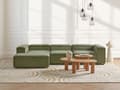 Miniatyrbillede 4 af 11: Chaiselong Grøn Fløjl Daybed med Ryglæn Gæsteseng Multifunktionel Chaise Højrevendt Sofa Moderne til Stuen Højrevendt