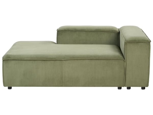 Chaiselong Grøn Fløjl Daybed med Ryglæn Gæsteseng Multifunktionel Chaise Højrevendt Sofa Moderne til Stuen Højrevendt