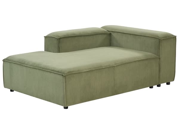 Chaiselong Grøn Fløjl Daybed med Ryglæn Gæsteseng Multifunktionel Chaise Højrevendt Sofa Moderne til Stuen Højrevendt
