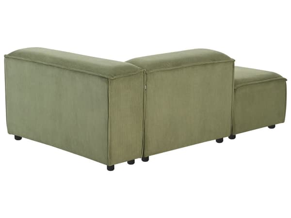 Chaiselong Grøn Fløjl Daybed med Ryglæn Gæsteseng Multifunktionel Chaise Højrevendt Sofa Moderne til Stuen Højrevendt