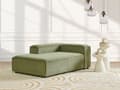 Miniatyrbillede 2 af 11: Chaiselong Grøn Fløjl Daybed med Ryglæn Gæsteseng Multifunktionel Chaise Højrevendt Sofa Moderne til Stuen Højrevendt