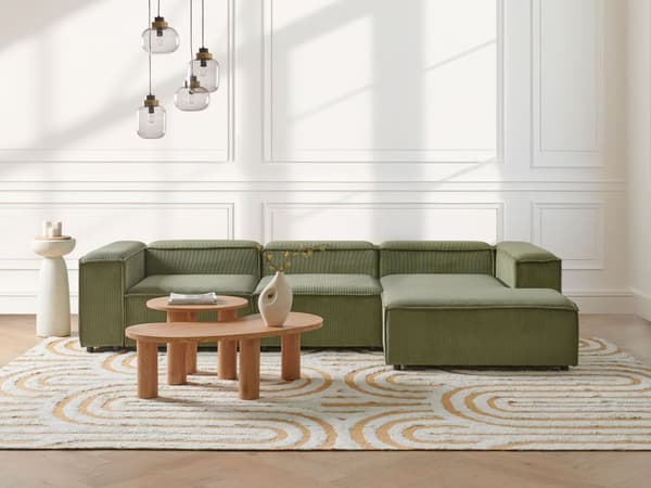 Chaiselong Grøn Fløjl Daybed med Ryglæn Gæsteseng Multifunktionel Chaise Venstrevendt Sofa Moderne til Stuen