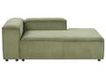 Miniatyrbillede 5 af 11: Chaiselong Grøn Fløjl Daybed med Ryglæn Gæsteseng Multifunktionel Chaise Venstrevendt Sofa Moderne til Stuen