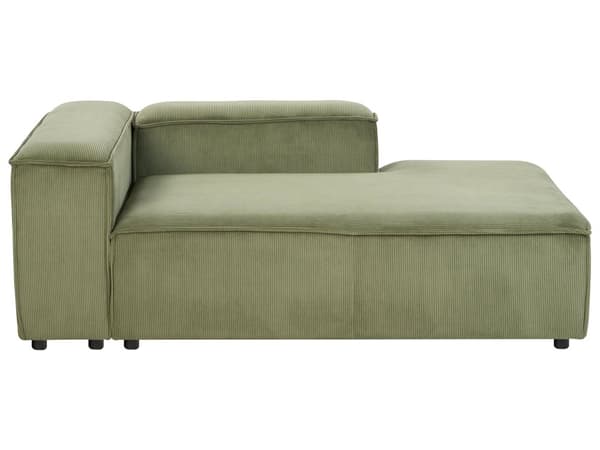 Chaiselong Grøn Fløjl Daybed med Ryglæn Gæsteseng Multifunktionel Chaise Venstrevendt Sofa Moderne til Stuen