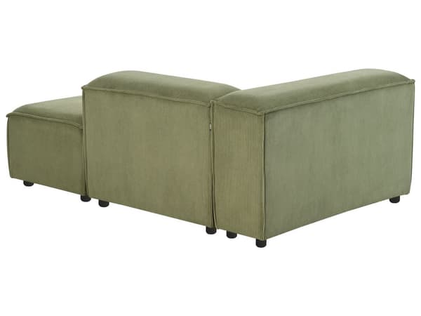 Chaiselong Grøn Fløjl Daybed med Ryglæn Gæsteseng Multifunktionel Chaise Venstrevendt Sofa Moderne til Stuen